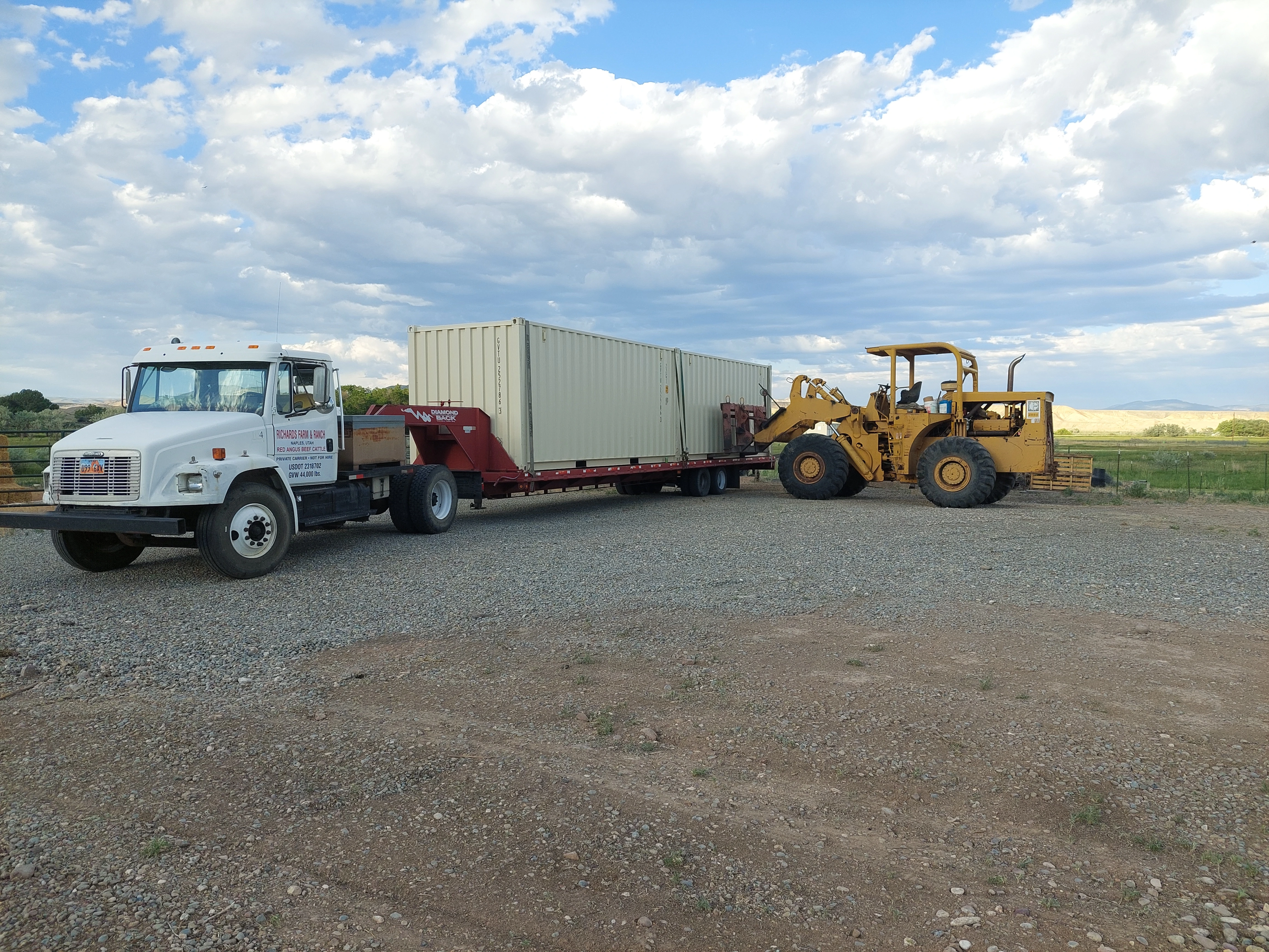 Wide graveled driveway at Fort Knox Self Storage Vernal — easy loading and unloading access for trucks and trailers